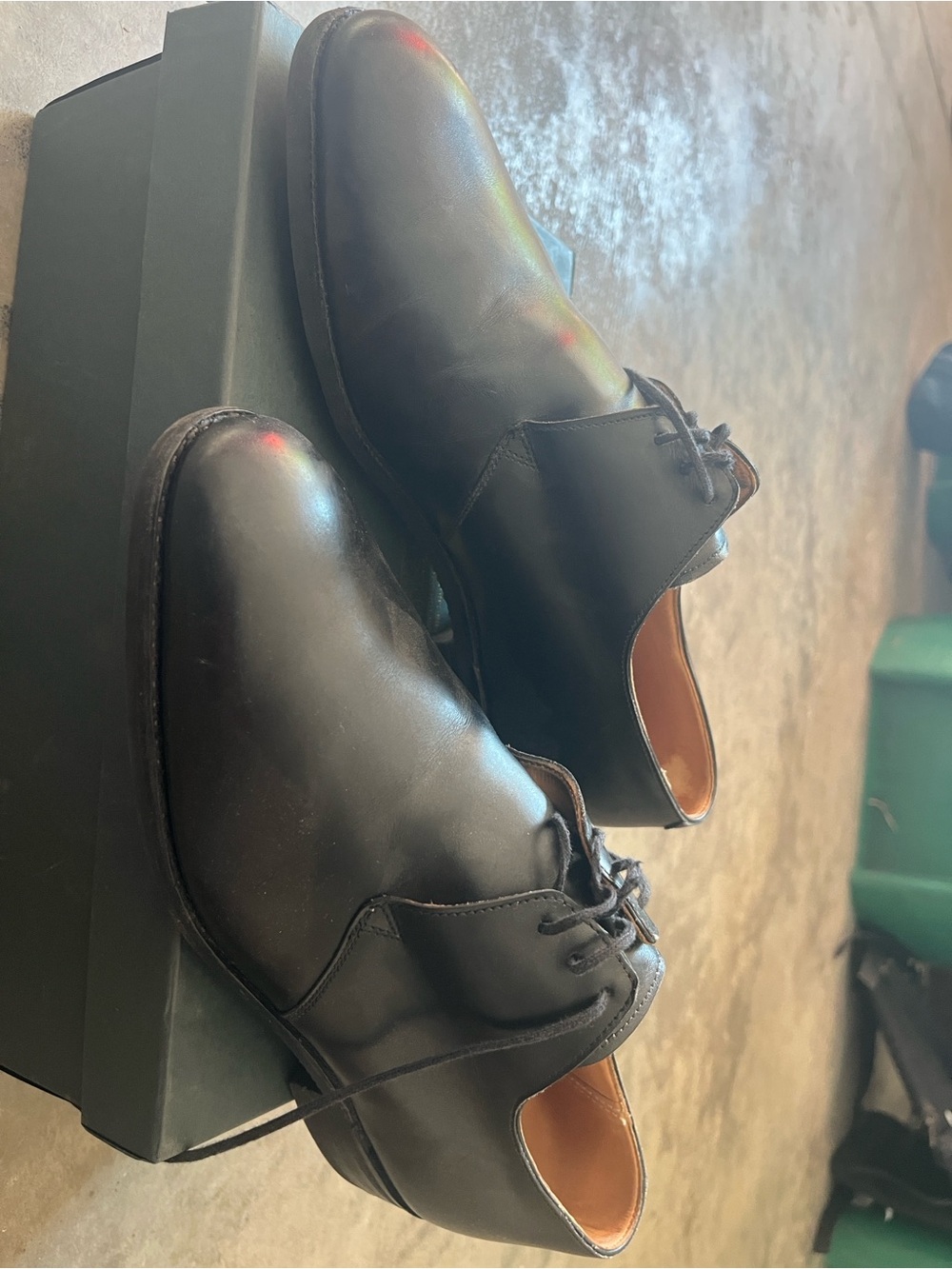 Men's Black Leather Derby Dress Shoes - Classic Lace-Up Crocker & Jones